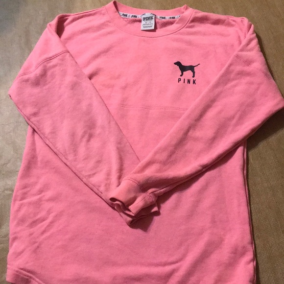 PINK SWEATSHIRT WITH LEOPARD PRINT LETTERING, XS - Picture 8 of 10